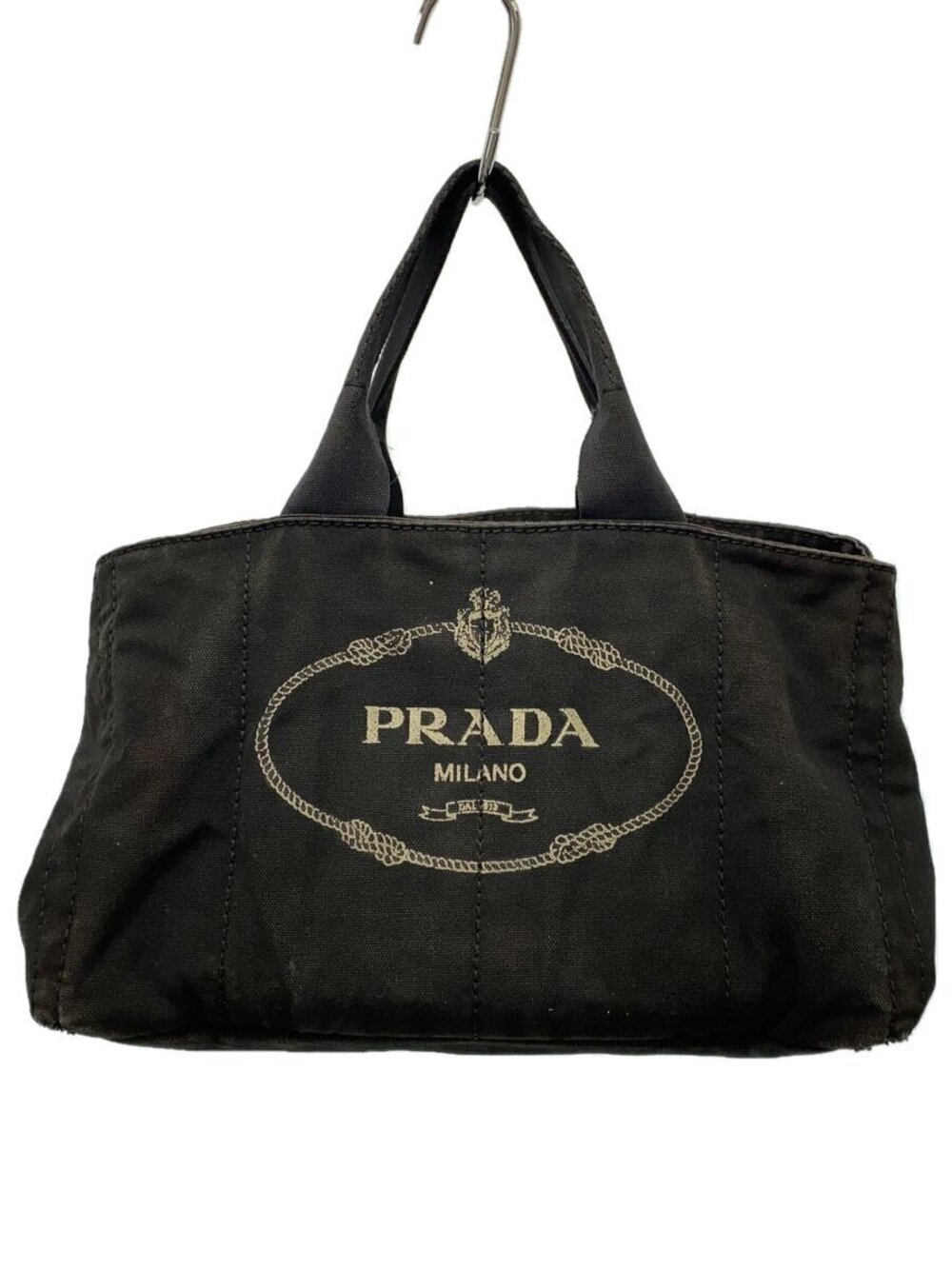 Prada Tote Tessuto Saffiano Bag Black